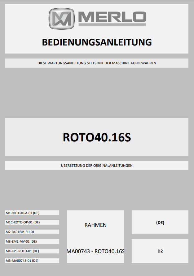 Merlo ROTO MODULAR (R40.16-R40.18-R50.21-R50.26-R50.30-R50.35-R70.24 ...