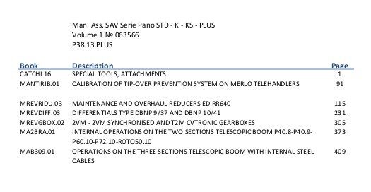 Merlo P38.13 UP TO C309320 Service manual - English version [PDF]