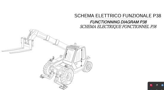 Merlo P38 electrical schemes, wiring diagram English version [PDF]