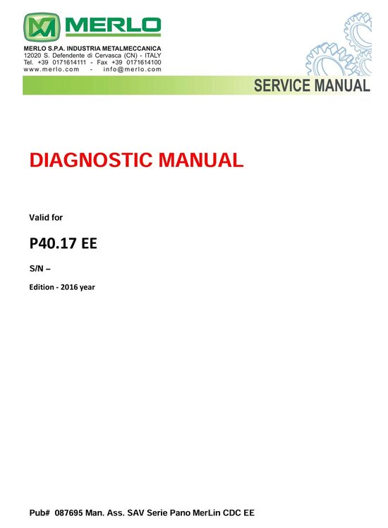 Merlo 40.17EE DIAGNOSTIC MANUAL- English version [PDF]