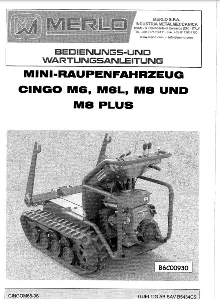 Merlo CINGO SERIE 1 Service Manual & Maintenance Manual DE [PDF]