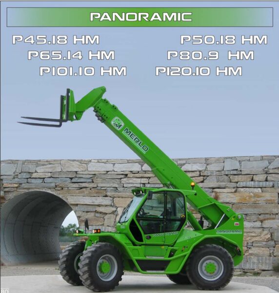 Merlo Panoramic P120.10 – P101.10 – P65.14 – P50.18 – P45.18 K-HM-MODULAR Service Manual, Mechanic Manual, Hydraulic & Electrical Diagram DE [PDF]