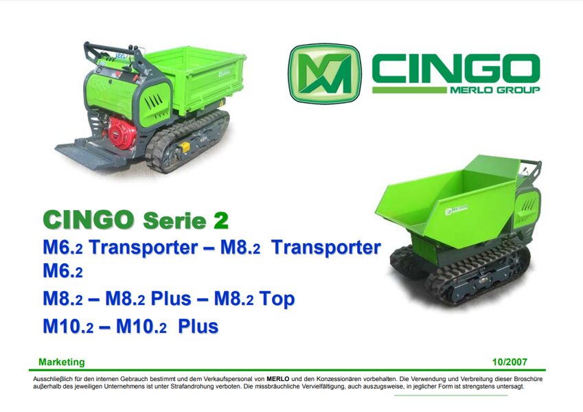 Merlo CINGO SERIE 2 (ab 2007) Service Manual, Hydraulic & Electrical Diagram DE [PDF]