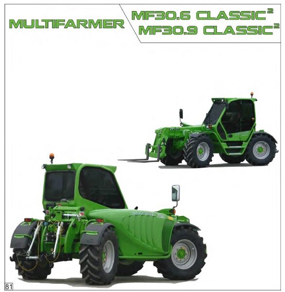 Merlo Multifarmer Classic MF 30.6 - 30.9 CL Service Manual, Mechanic Manual, Hydraulic & Electrical Diagram [PDF]