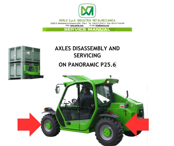 Merlo Panoramic P25.6 Axles Service Manual ENG [PDF]