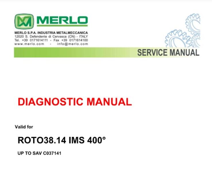 Merlo ROTO 38.14 IMS 400- Diagnostic Manual - Service Manual ENG [PDF]