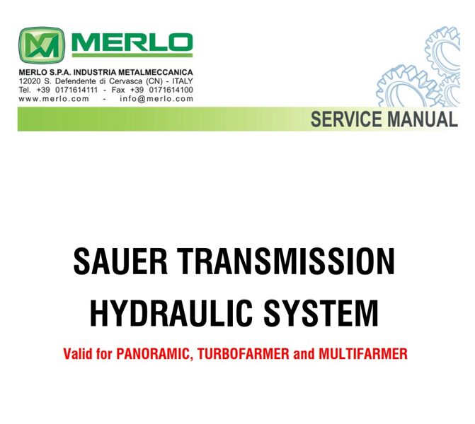 Merlo Sauer Transmission Hydraulic System - Panoramic, Turbofarmer, Multifarmer - Service manual ENG [PDF]