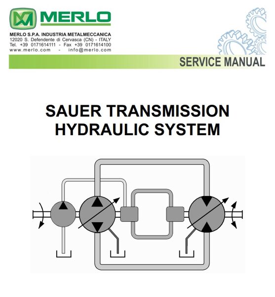 Merlo Sauer Transmission Hydraulic System Service Manual ENG [PDF]